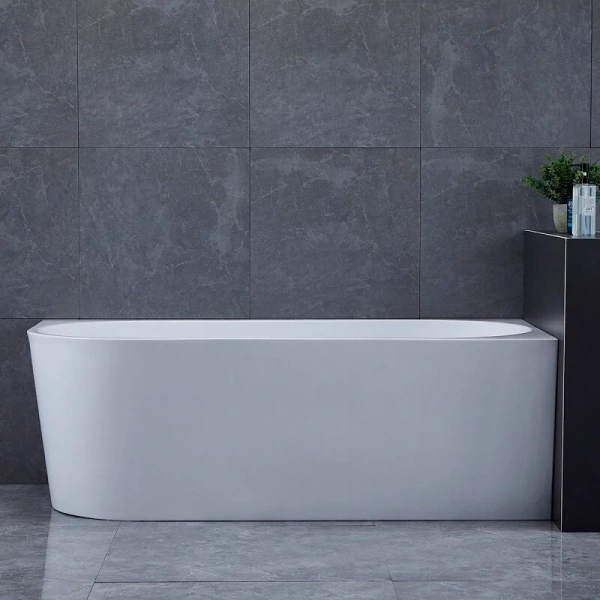 Ванна акриловая Vincea VBT-402-1600L/VBT-402-1600R, 160 x 75 см, слив-перелив в комплекте, левая/правая, цвет белый (детальная фотография), 160х75