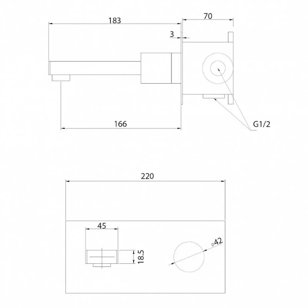 Смеситель для раковины Abber Rund никель AF8712NG (детальная фотография), для раковины