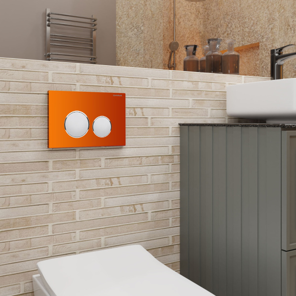 Клавиша смыва Charus Bagliore оранжевая FP.330.FOXY.10 (детальная фотография), в наличии