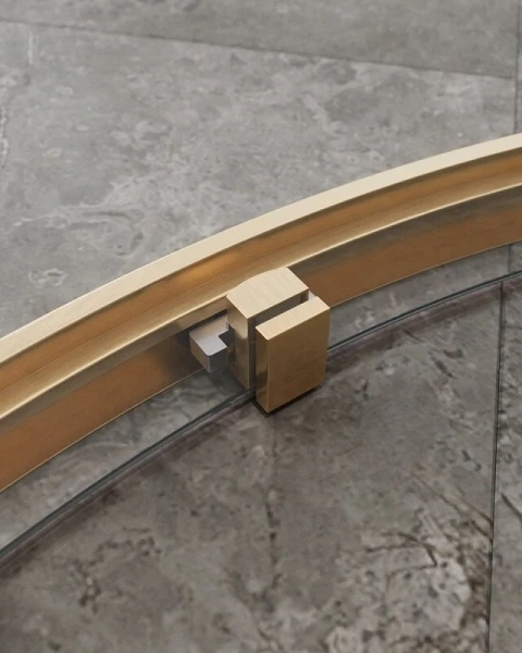 Душевой уголок Cezares Molveno 110х90 см прозрачное стекло профиль золото MOLVENO-RH-1-110/90-C-BORO-IV (детальная фотография), золото