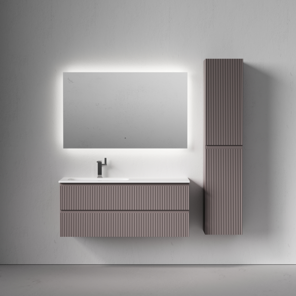 Тумба под раковину подвесная Sancos Snob R 120 см левая doha soft SNR120LSM (детальная фотография), по запросу