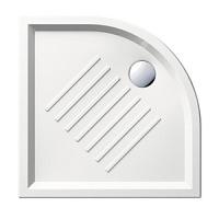 Душевой поддон с антискользящим рельефом в керамике GSI H6