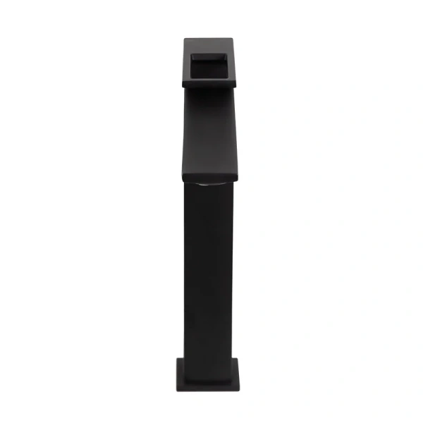 Смеситель для раковины BelBagno Luce без донного клапана черный матовый LUC-LMC-NERO-W0 (детальная фотография), высокие, из латуни, недорогие, прямоугольная форма