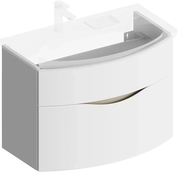 Тумба под раковину подвесная Kerama Marazzi Riva 80 cм белая RV.80\WHT.M (детальная фотография), белая