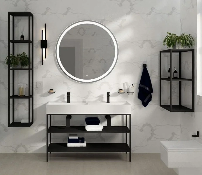 Каркас под раковину Cezares Cadro 120 см черный CADRO-120/46/73-2C-PIA-MET-ST (детальная фотография), черная