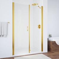 Душевая дверь профиль золотой стекло прозрачное Vegas-glass