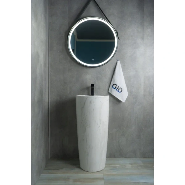 Раковина напольная GID Autonomo Nb131wgss 40 см под камень глянец 81115 (детальная фотография), напольные, свободностоящие