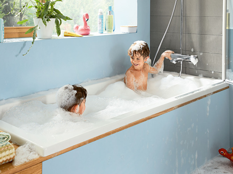 Душевая стойка Hansgrohe Croma E хром 27687000 (детальная фотография), с термостатом