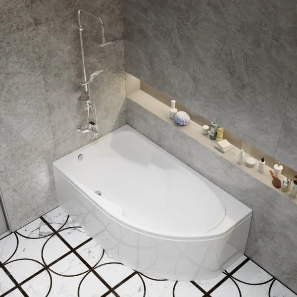 Ванна акриловая Triton OMP София Щ0000067269/Щ0000067270, 150 x 95 см, левая/правая, белая (детальная фотография), угловые, приставные, встраиваемые