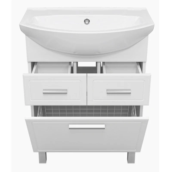 Тумба для раковины с 2 ящиками и бельевой корзиной Misty Стелла Э-СТе01065-01К2Я (детальная фотография) index_1