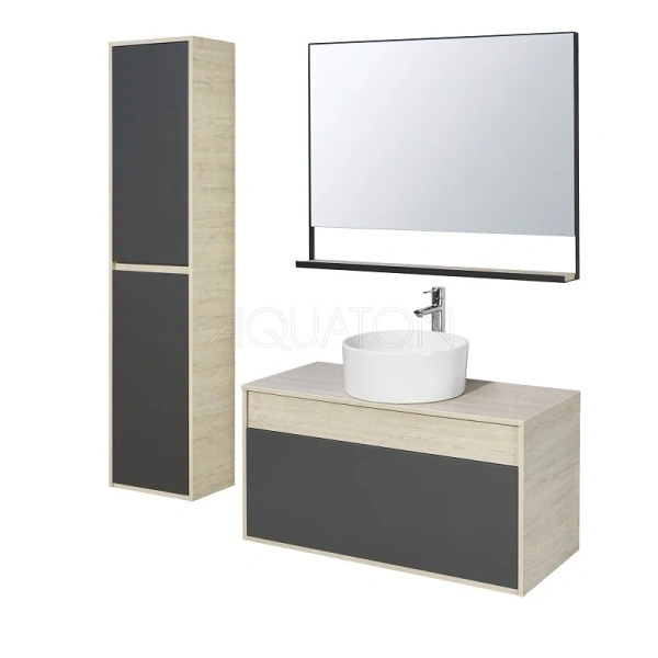 Зеркало Акватон Лофт Урбан 100 см дуб орегон 1A248002LQX50 (детальная фотография), современные, hi-tech