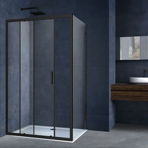 Душевой уголок Vincea Alpha 110х90 см профиль черный - фото 3