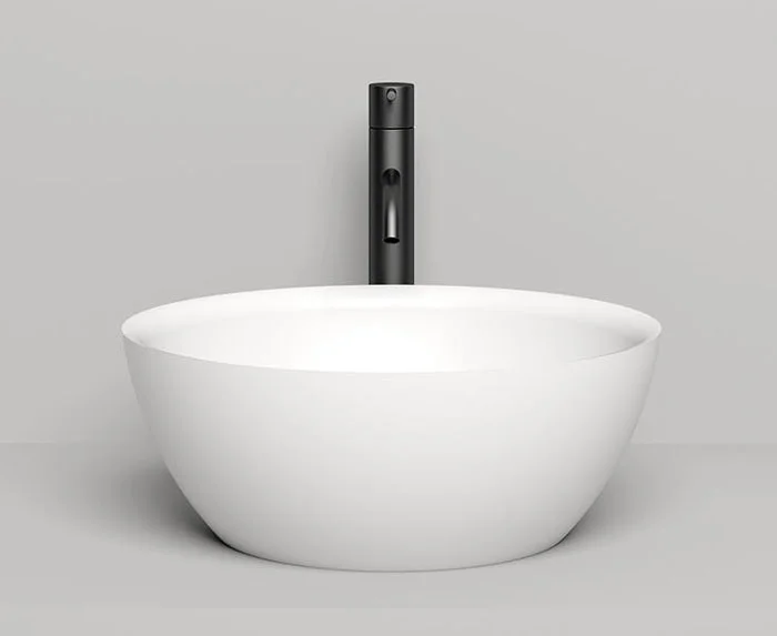 Раковина Salini Alda 02 42 см накладная, белый матовый 1102210M (детальная фотография), современные, hi-tech