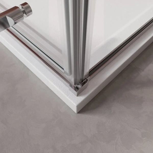 Душевой уголок Cezares Liner 100x100 см правый LINER-A-1-100-C-Cr-R (детальная фотография), хром