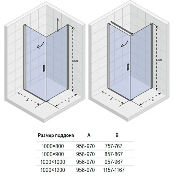 Душевой уголок Riho Novik Z201 GZ5100100 100x100 см G003016120 (детальная фотография), квадратные
