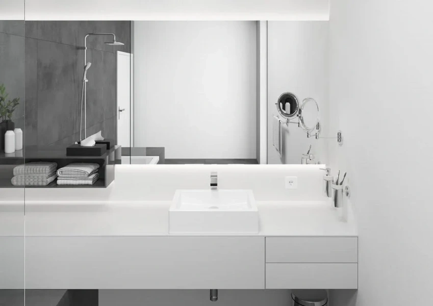 Смеситель для раковины Hansgrohe Vernis Shape хром 71562000 (детальная фотография), хром