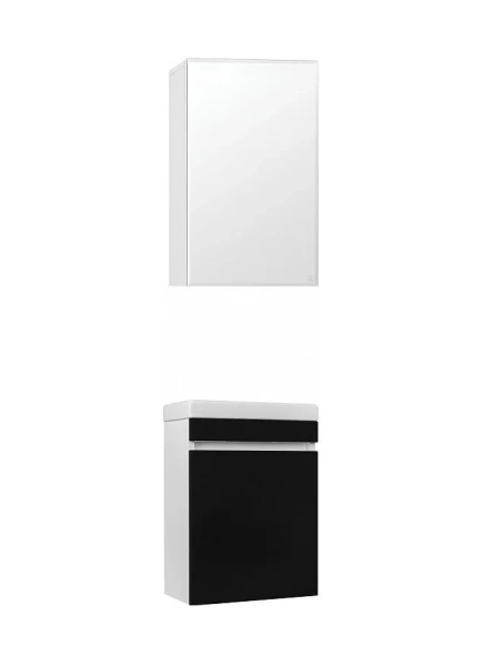 Тумба под раковину подвесная Style Line Compact 40 см черная СС-00000419 (детальная фотография), моноблок