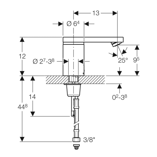 Схема (детальная фотография), для раковины