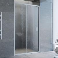 Душевая дверь профиль матовый хром стекло шиншилла Vegas-glass