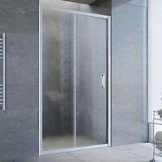 Душевая дверь профиль матовый хром стекло шиншилла Vegas-glass