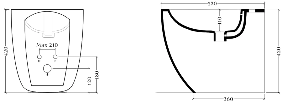 Биде напольное Artceram File 2.0 белое FLB004 01 00 (детальная фотография), в наличии