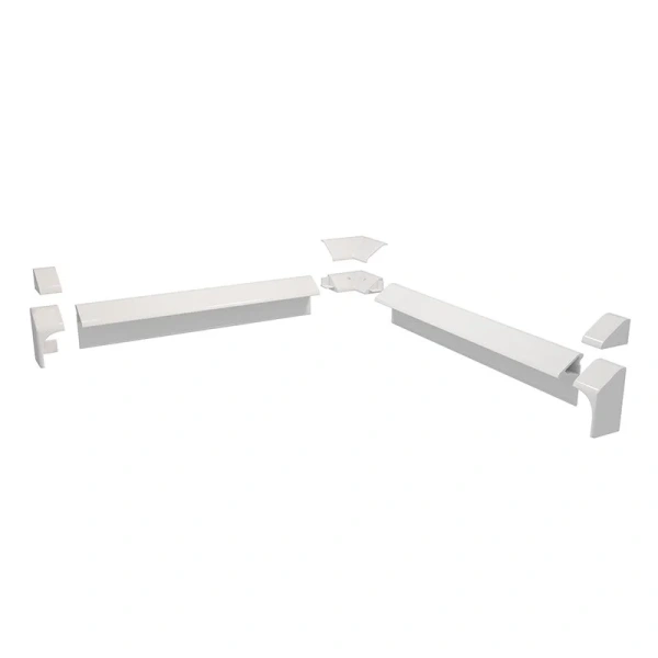 Бордюр Berges 195 см для ванн и душевых поддонов 051031 (детальная фотография)