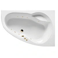 Ванна гидромассажная Excellent Newa Soft 160 x 95 см, правая, белый/золото, WAEX.NEP16.SOFT.GL