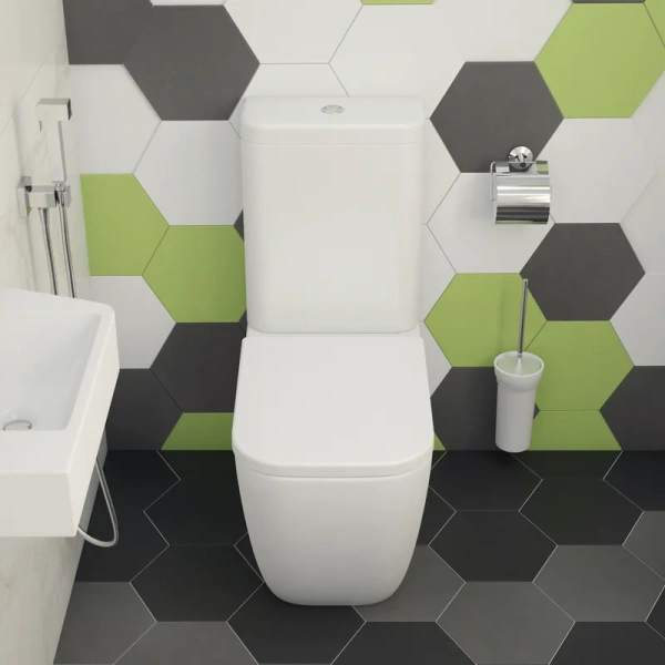 Унитаз компакт Lavinia Boho One белый 3302001P (детальная фотография), современные, hi-tech, прямоугольные