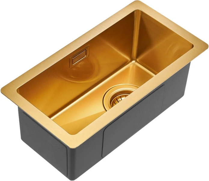 Мойка для кухни Paulmark Klein 23 см брашированное золото PM202344-BG (детальная фотография), из нержавеющей стали, стальные, металлические