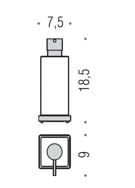 Дозатор для мыла Colombo Look хром B9317 (детальная фотография), современные, hi-tech
