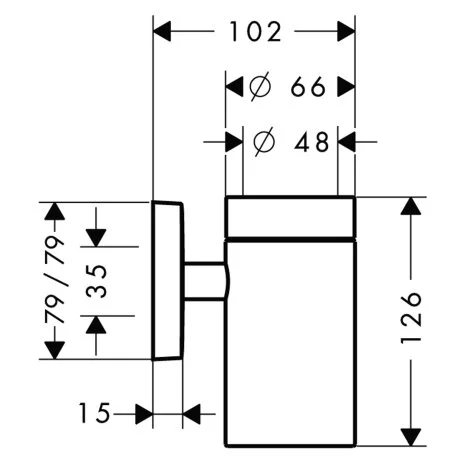Стакан для ванной Hansgrohe Pura Vida 41504000 (детальная фотография), современные, hi-tech