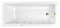 Ванна гидромассажная Whitecross Wave Slim 160 x 80 см, ULTRA NANO, золото, белый, 0111.160080.100.ULTRANANO.GL