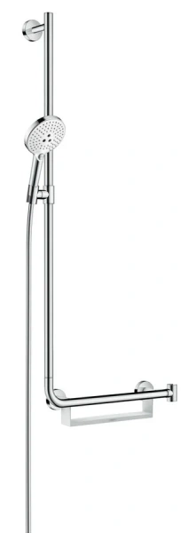 Душевой гарнитур Hansgrohe Raindance Select S белый/хром, левосторонний 26324400 (детальная фотография)