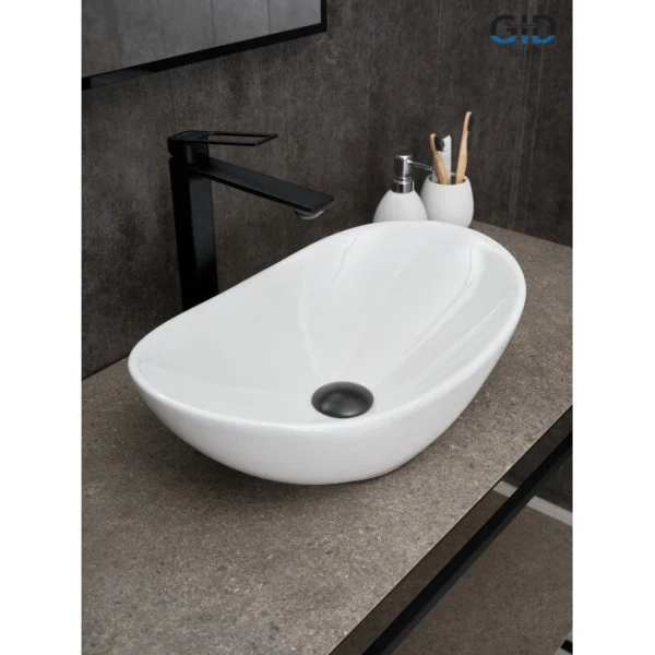 Раковина GID Lago N9133 48 см белая 51201 (детальная фотография), белые