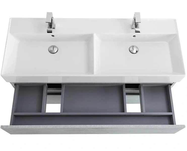 Тумба под раковину подвесная Cezares Molveno 120 см beton MOLVENO 46-120-2C-SO-2-BET (детальная фотография), окрашенные