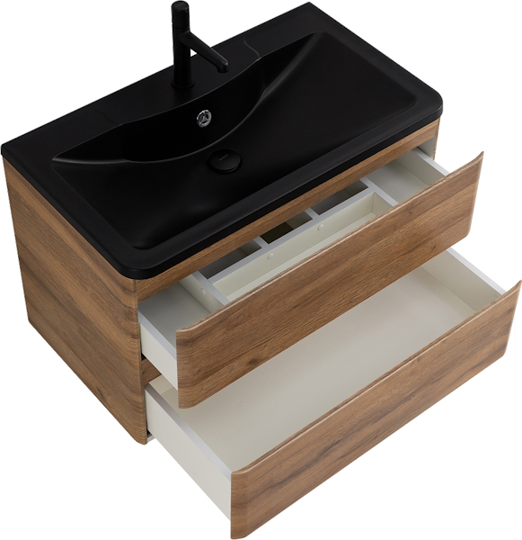 Тумба под раковину подвесная BelBagno Albano 80 см rovere rustico ALBANO-800-2C-SO-RR (детальная фотография), 80 см