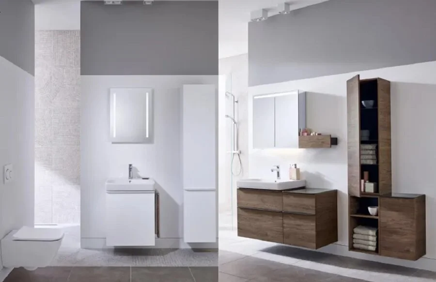 Раковина Geberit Smyle Square 60 см с отверстием под смеситель 500.229.01.1 (детальная фотография), из санфарфора