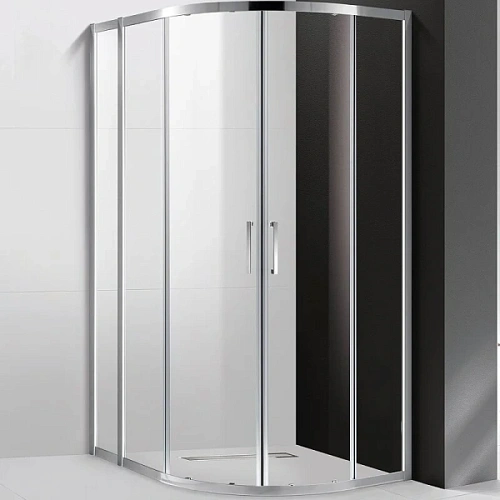 Душевой уголок Cezares Molveno 100x80 см профиль хром стекло прозрачное - фото 1