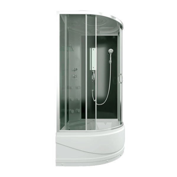 Душевая кабина Erlit Comfort 90х90 см стекло тонированное ER3509TPF-C4-RUS (детальная фотография), с раздвижными дверьми