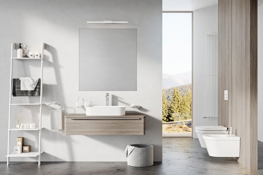 Раковина Ravak Ceramic Slim 55 см накладная XJX01155002 (детальная фотография), накладные (на столешницу)