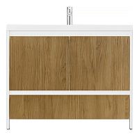 Тумба под раковину напольная Velvex Klaufs 99 см белая/шатане