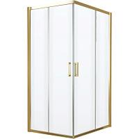 Душевой уголок профиль золотой стекло прозрачное Vegas-glass