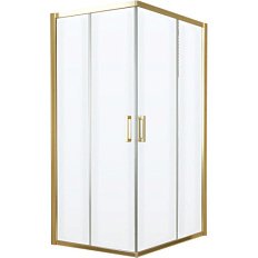 Душевой уголок профиль золотой стекло прозрачное Vegas-glass