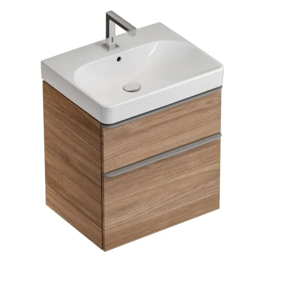 Раковина Geberit Smyle Square 60 см с отверстием под смеситель 500.229.01.1 (детальная фотография), прямоугольной формы