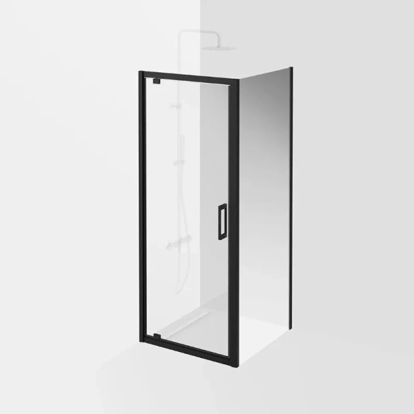 Душевая дверь в нишу Kerama Marazzi Vetro 80 см профиль черный VE.80.PD.BLK.M (детальная фотография), 80 см