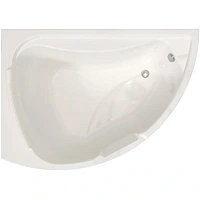 Акриловая ванна Радомир Альбена 1-01-2-1-1-015К, 168 x 120 см, левая, каркас, подголовник, фронтальный экран, сифон, слив-перелив автомат в комплекте, белая/хром