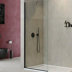 Душевая перегородка Cezares Liberta 105 см профиль черный