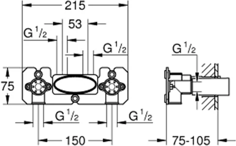 Встраиваемая часть Grohe Grohtherm SmartControl для термостатов 26449000 (детальная фотография), в наличии index_1