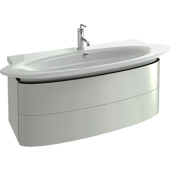 Раковина Jacob Delafon Presquile 130 см подвесная E4435-00 (детальная фотография), подвесные, на полупьедестал, на пьедестал, пристенные