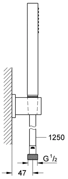 Душевой комплект Grohe Euphoria Cube 27702000 (детальная фотография), душевые комплекты, наборы